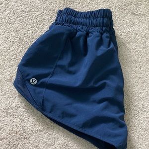 Navy Blue Lululemon Hotty hot shorts 2.5 low rise